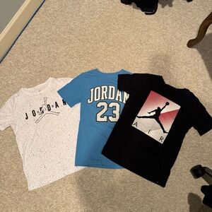 Jordan Kids' T-Shirt Set - Speckled White, Sky Blue, and Black